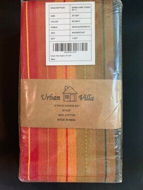 Set of 12 Cotton Dinner Napkins
